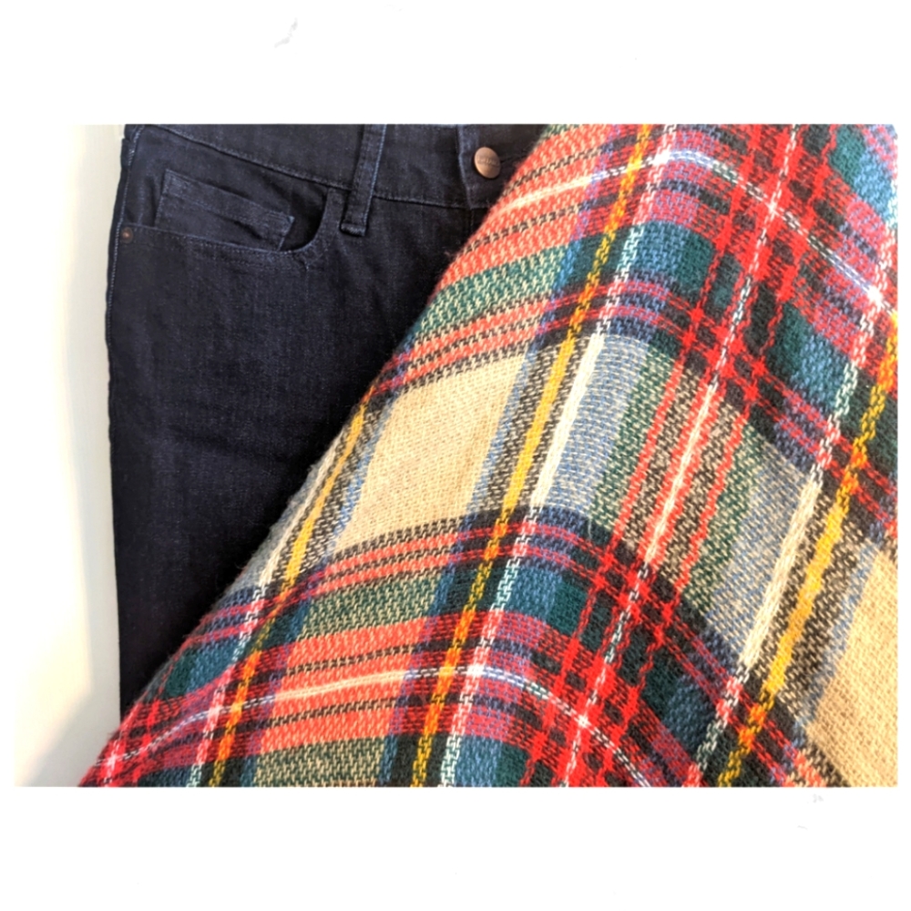 Cozy plaid scarf